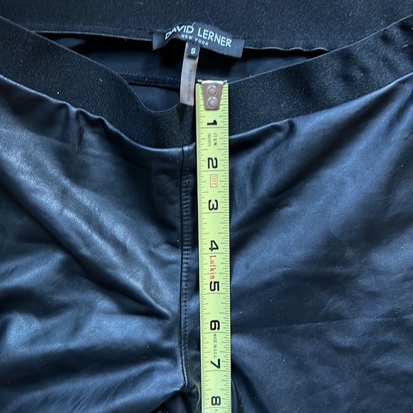 David Lerner size Small Black faux leather tights - Picture 3 of 3